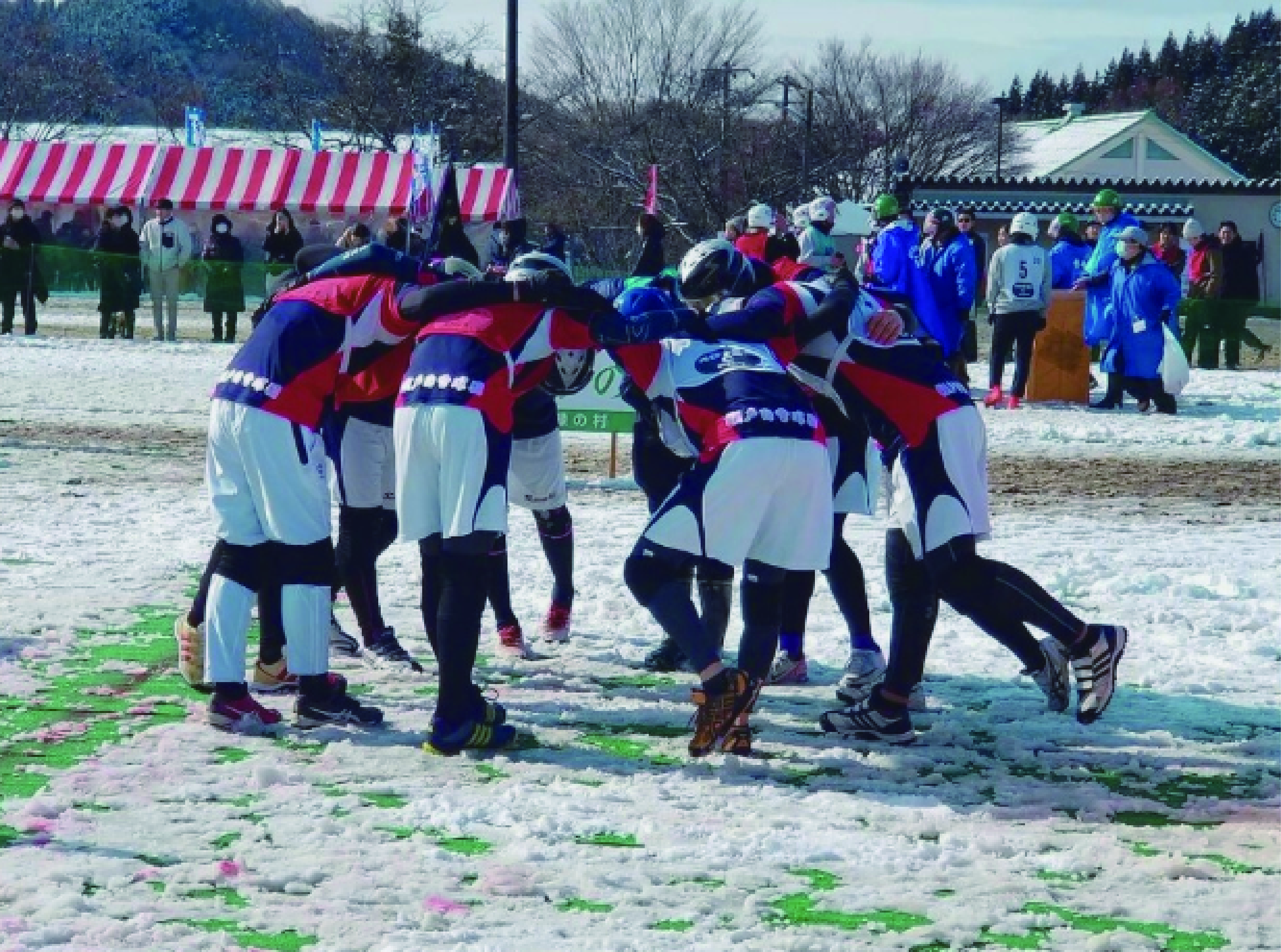 円陣・ご安全に!